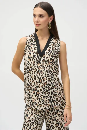 ANIMAL PRINT SLEEVELESS TOP