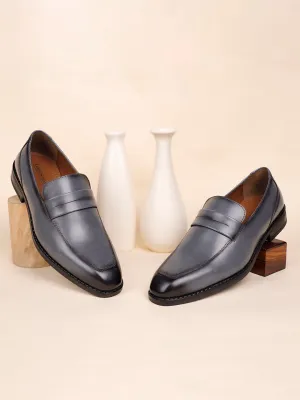 Ash Grey Dual Tone Moccasins Slipons for Men