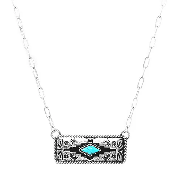 Aztec Square Fashion Necklace