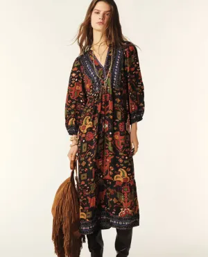 Ba&sh Valley Black Midi Dress