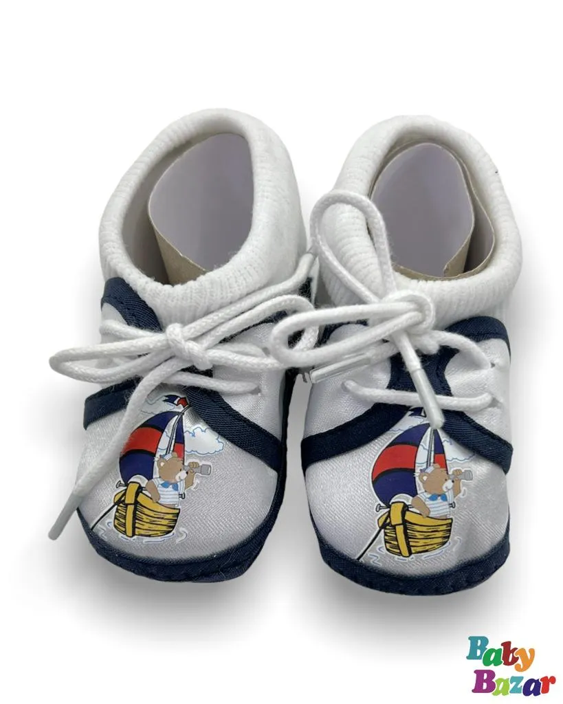 Baby Boy Shoes In Beautiful Boat Printed Design