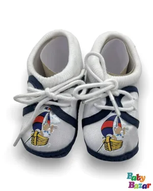 Baby Boy Shoes In Beautiful Boat Printed Design