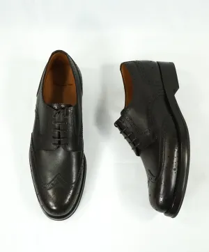BALLY - “NORSK” Detailed Brogue Engraved Logo Wingtip Oxfords - 9.5