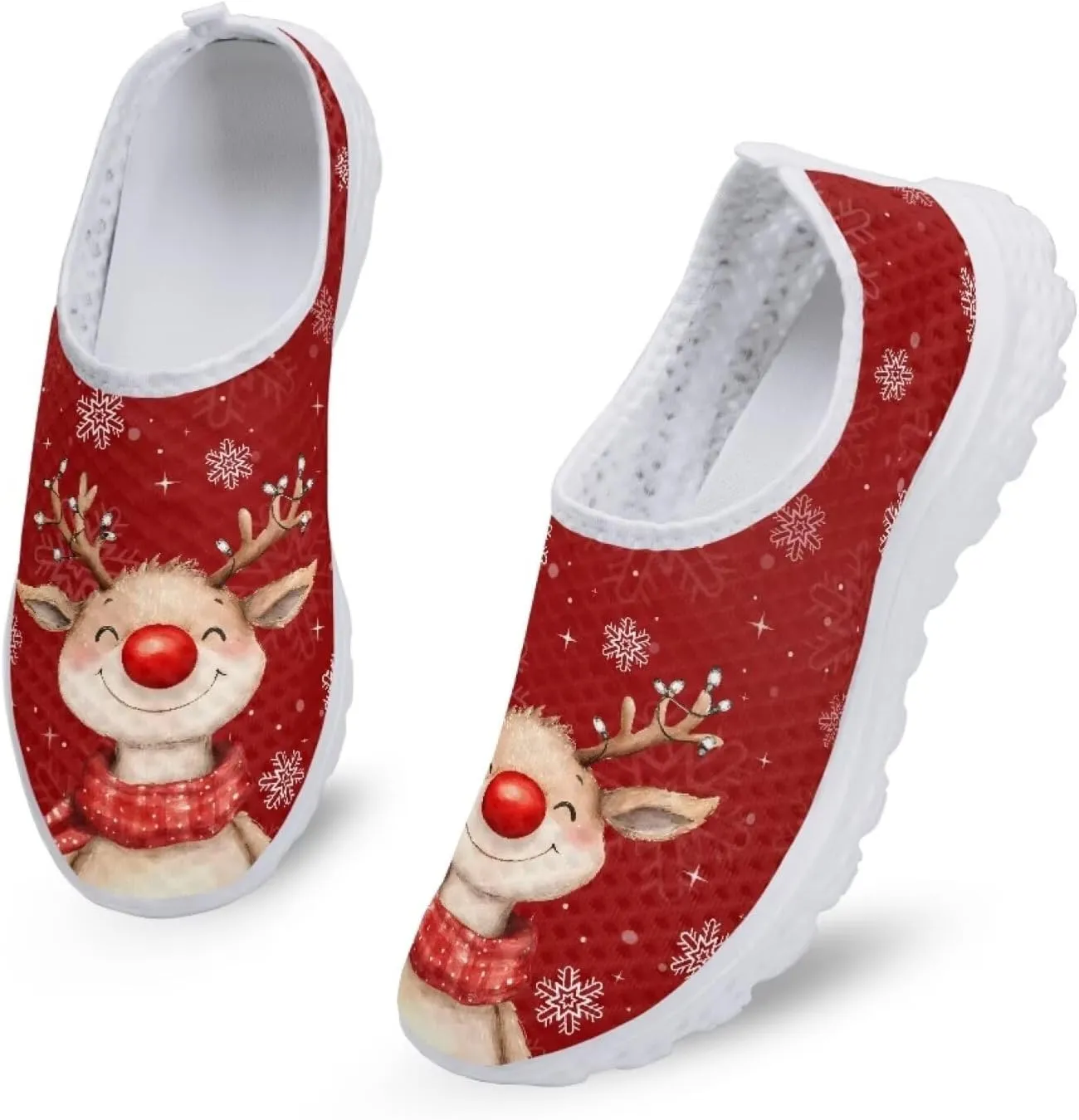 Belidome Animal Print Slip on Sneakers Shoes for Adult Women Men Trainers Lightweight Breathable Comfortable
