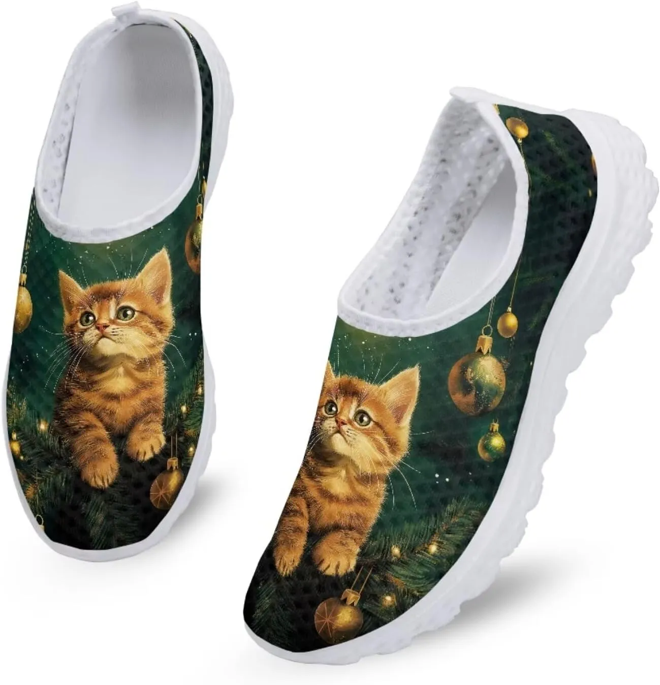 Belidome Animal Print Slip on Sneakers Shoes for Adult Women Men Trainers Lightweight Breathable Comfortable