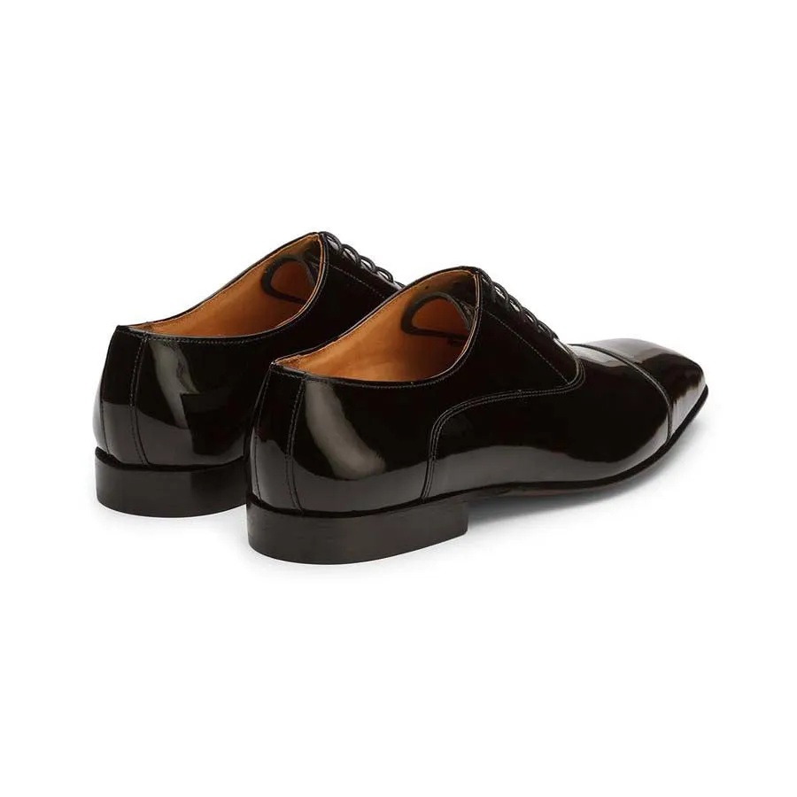 Black Patent Captoe Oxfords
