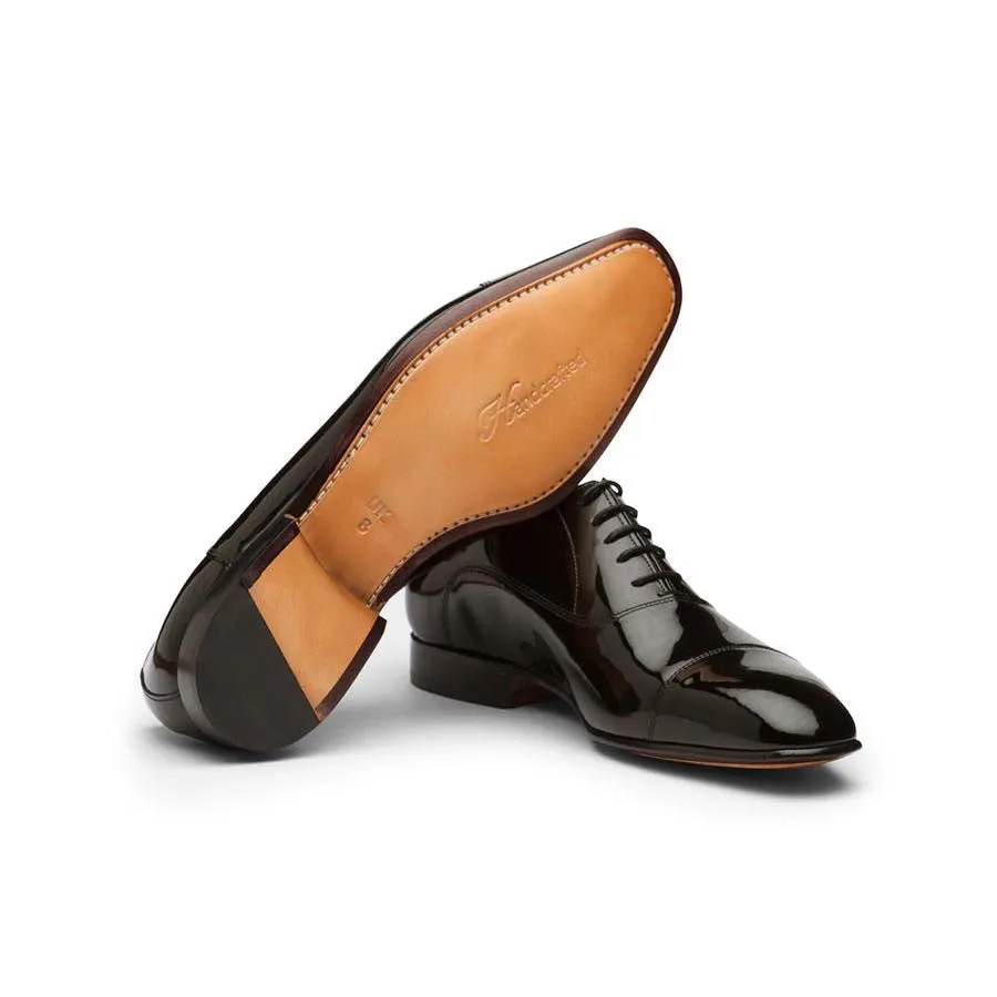 Black Patent Captoe Oxfords