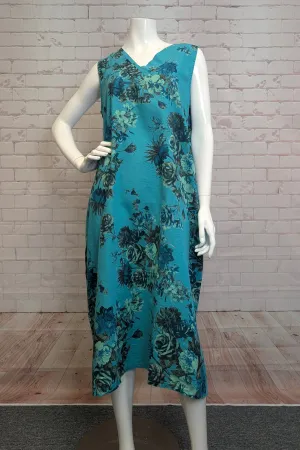 BLOOMS SLEEVELESS FLORAL DRESS