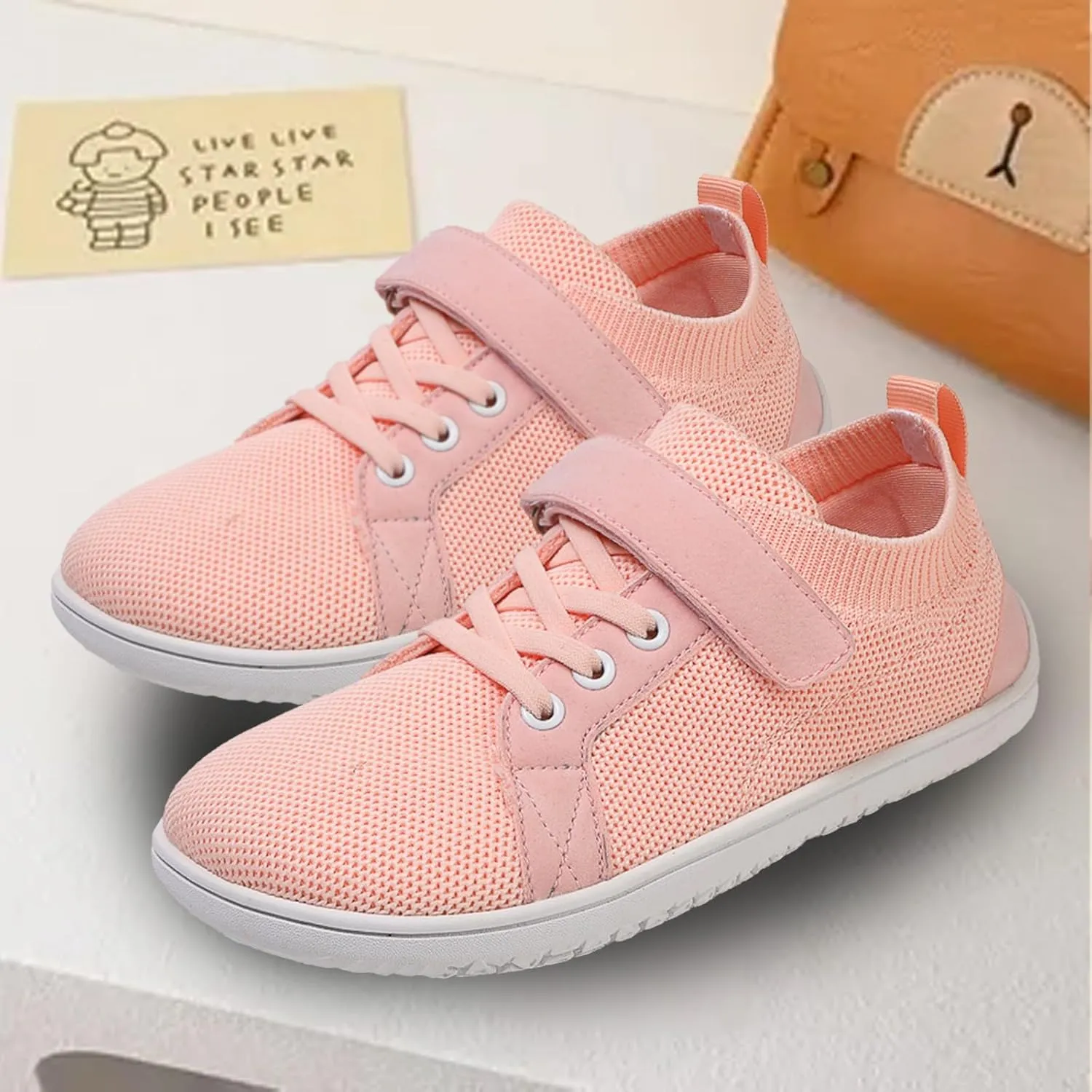 Boys Girls Wide Toe Leisure Sports Running Shoes Kids Non Slip Lightweight Comfortable Solid Barefoot Sneakers