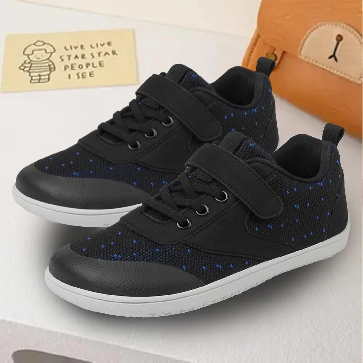 Boys Girls Wide Toe Leisure Sports Running Shoes Kids Non Slip Lightweight Comfortable Solid Barefoot Sneakers