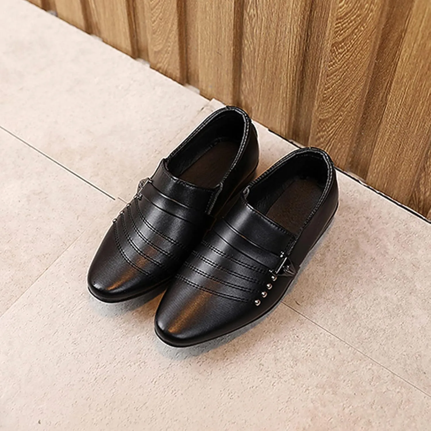 Boys Toddler Leather Baby Student British Casual Perform Shoes Children Style Boy's Shoes Girls Black Dress Shoes