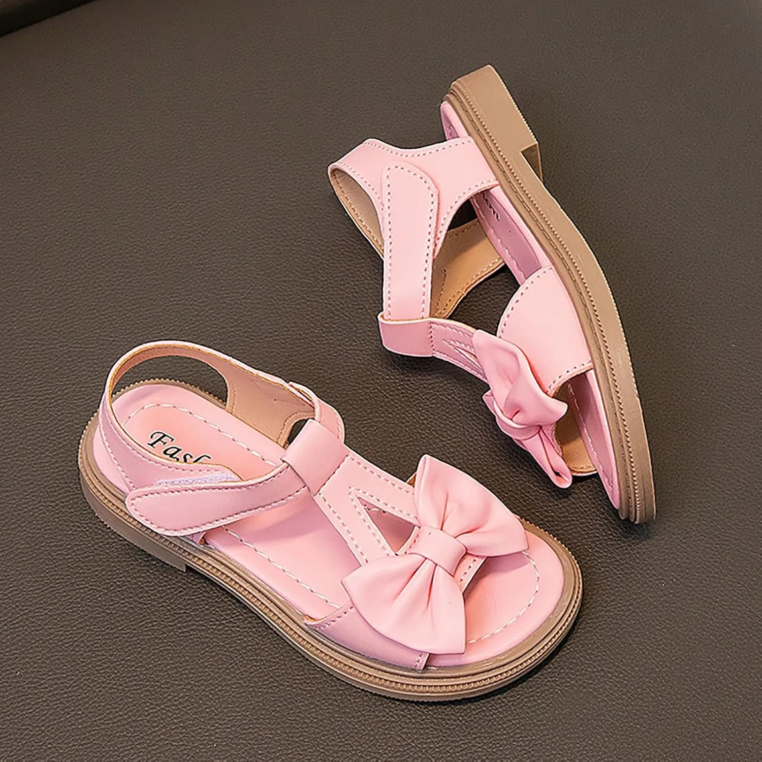 Breathable Girl Summer Sandals Bowknot Design Soft Sole for Wedding Party Pageant Dress Anti Slip Shoes for Infant Toddler Summer Outdoor Play
