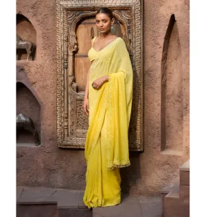Camellia Ombre Chikankari Sari Set