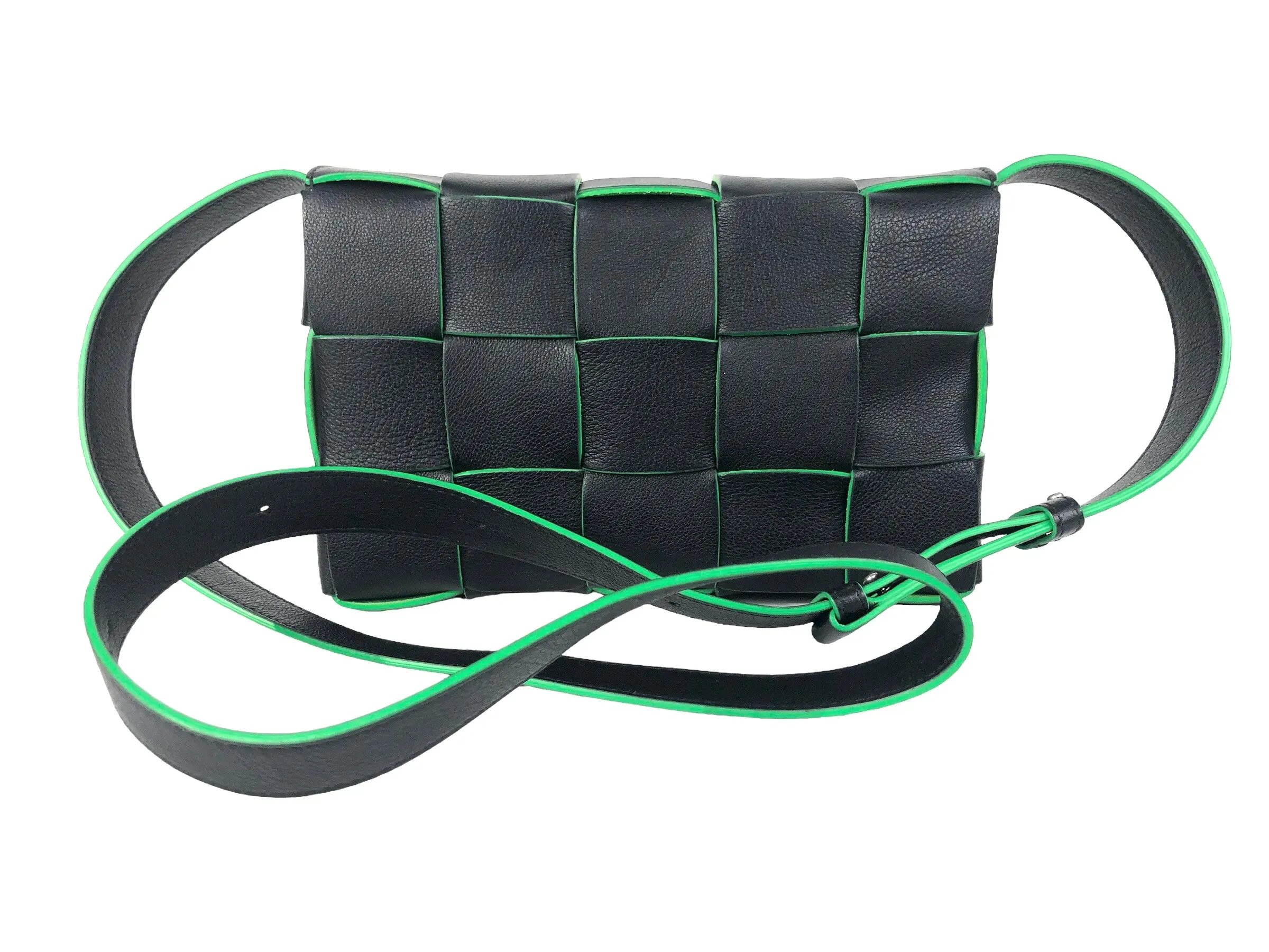 Cassette Bicolor Intrecciato Crossbody or Shoulder Bag