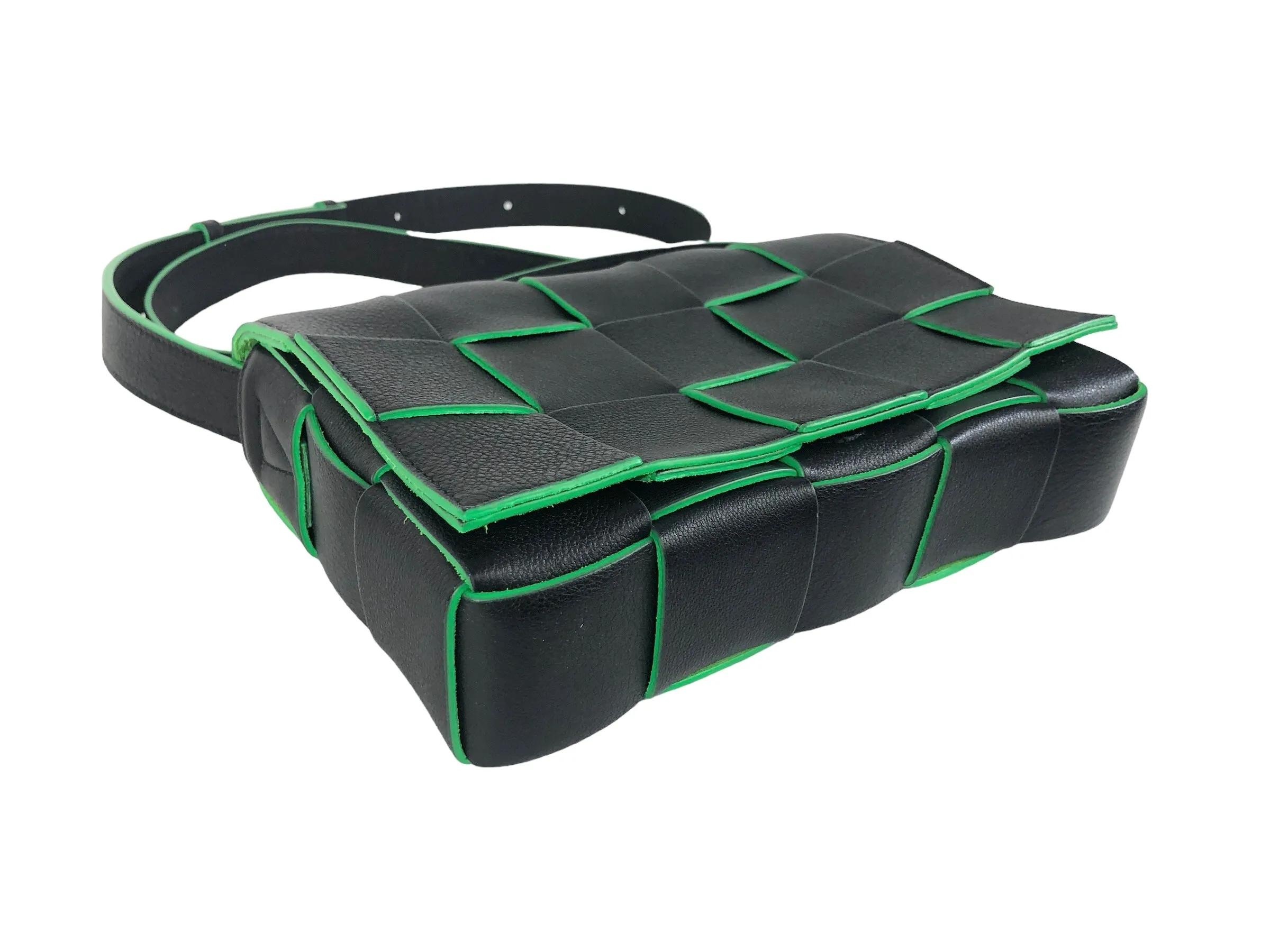 Cassette Bicolor Intrecciato Crossbody or Shoulder Bag