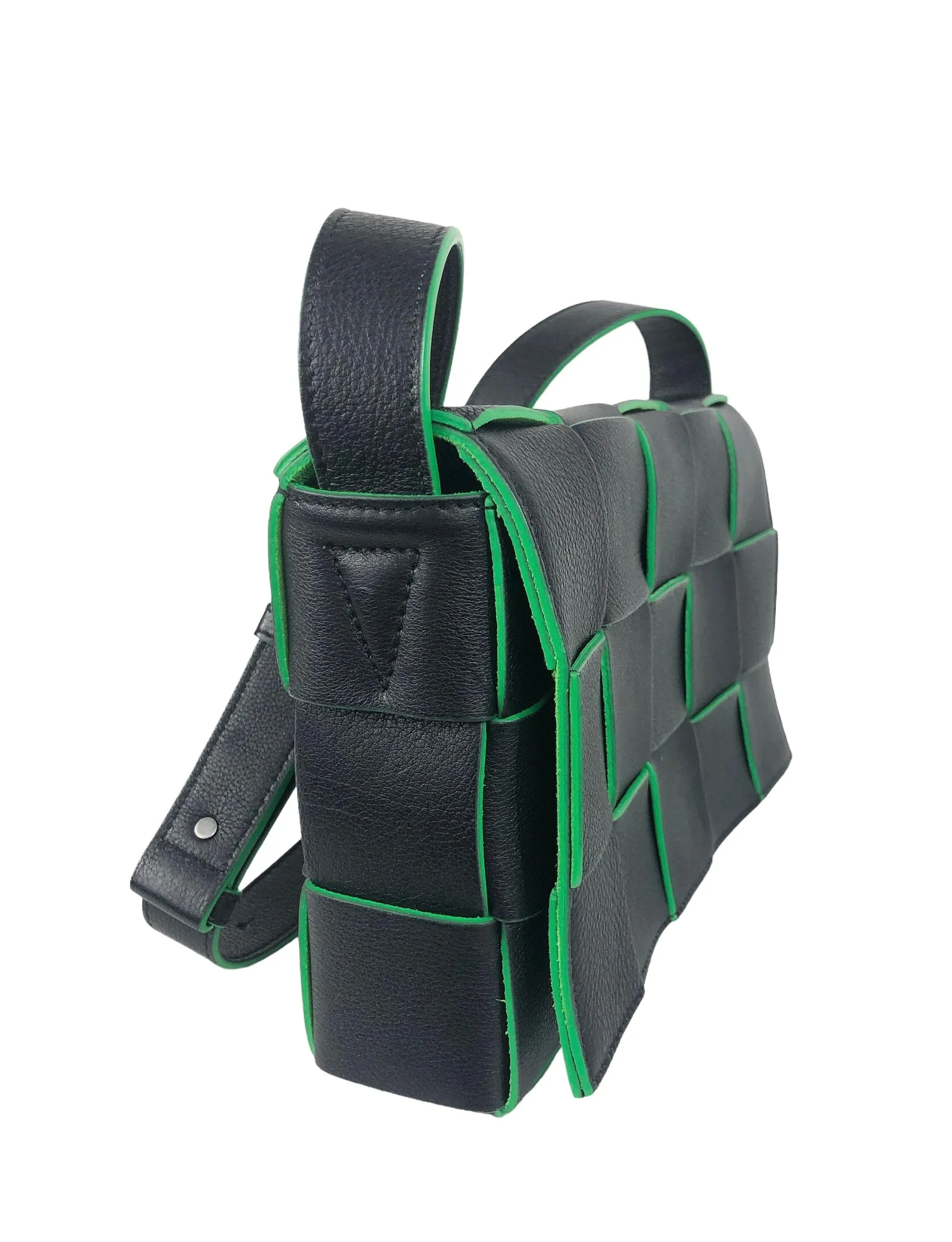 Cassette Bicolor Intrecciato Crossbody or Shoulder Bag