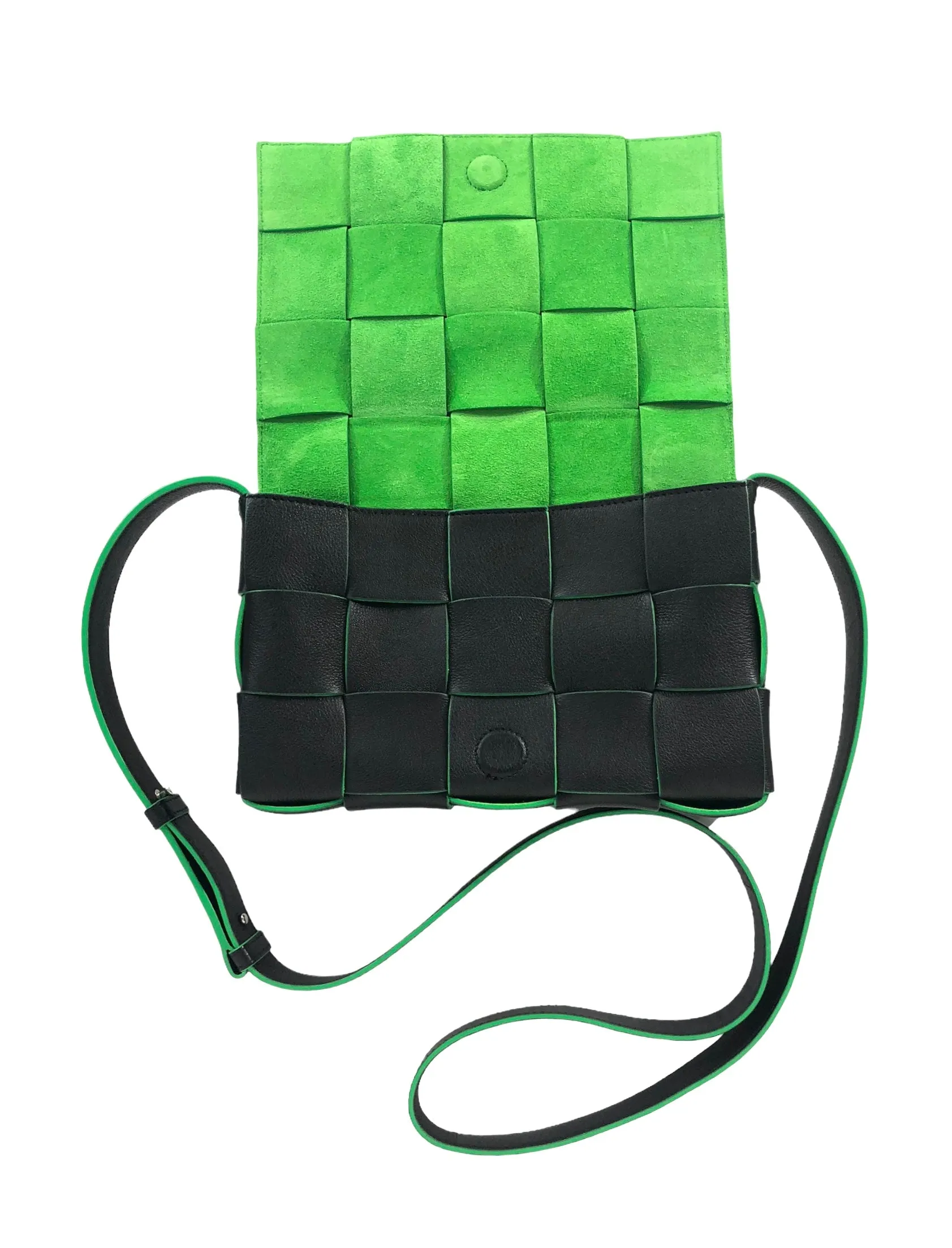 Cassette Bicolor Intrecciato Crossbody or Shoulder Bag