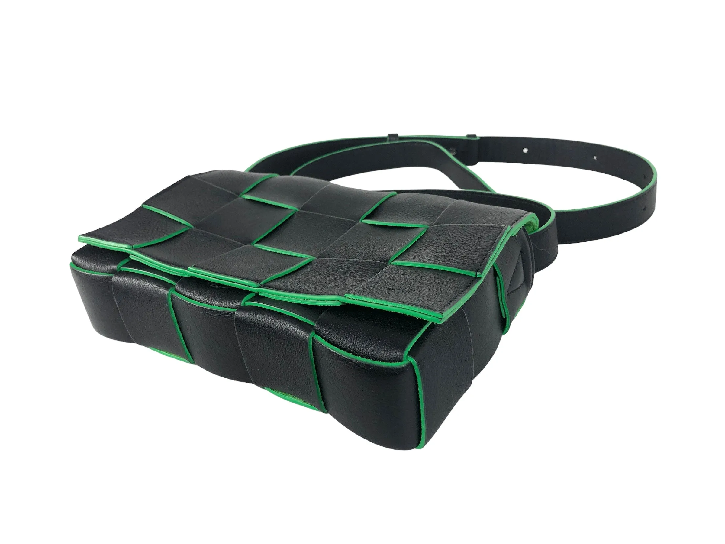 Cassette Bicolor Intrecciato Crossbody or Shoulder Bag