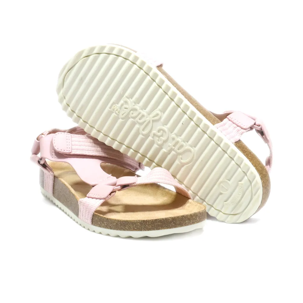 Cat & Jack Flat Sandals Leather Pink Colour For Kids