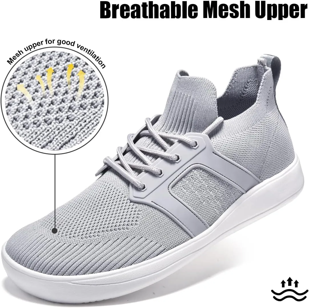 CFVKPT Mens Barefoot Dress Shoes Wide Toe Box Slip On Oxfords Running Sneakers Size 6.5-12