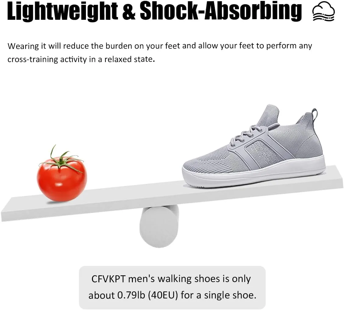 CFVKPT Mens Barefoot Dress Shoes Wide Toe Box Slip On Oxfords Running Sneakers Size 6.5-12