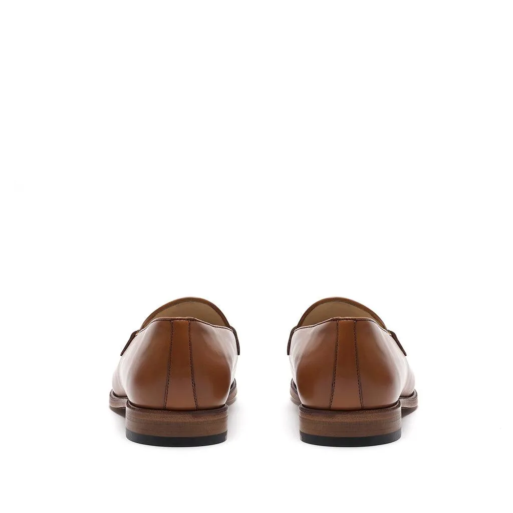 Cognac Calf Web Stripe Loafer