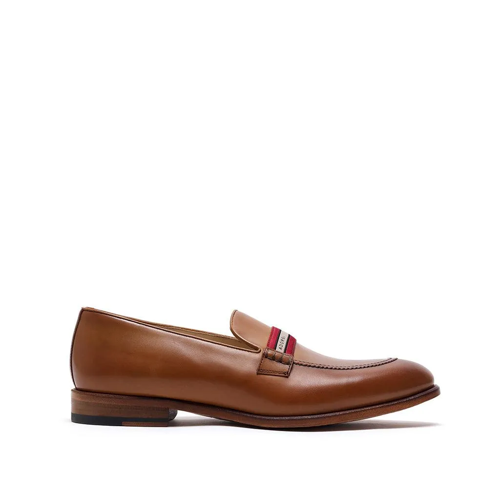 Cognac Calf Web Stripe Loafer