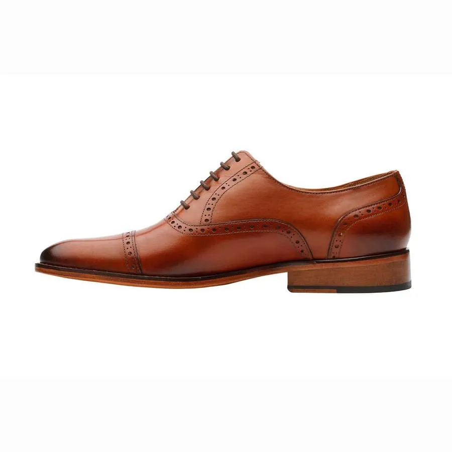 Cognac Captoe Oxfords