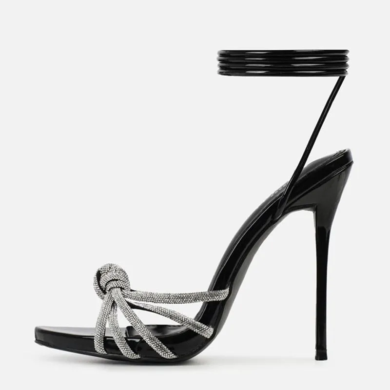 Daisy Rhinestone Strappy Sandals
