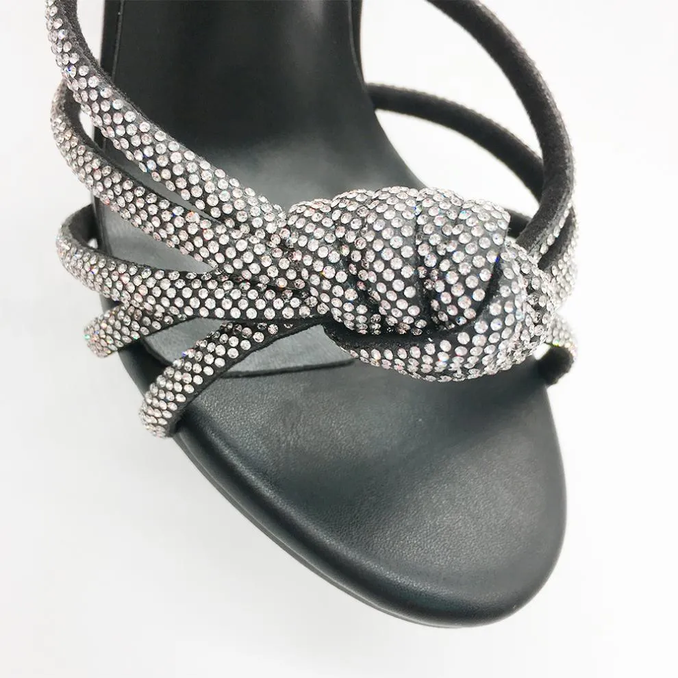Daisy Rhinestone Strappy Sandals