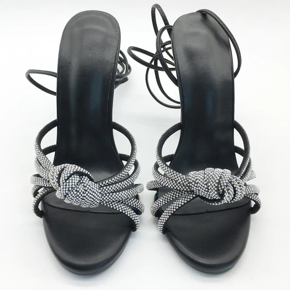 Daisy Rhinestone Strappy Sandals