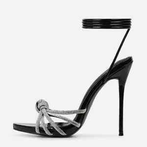 Daisy Rhinestone Strappy Sandals