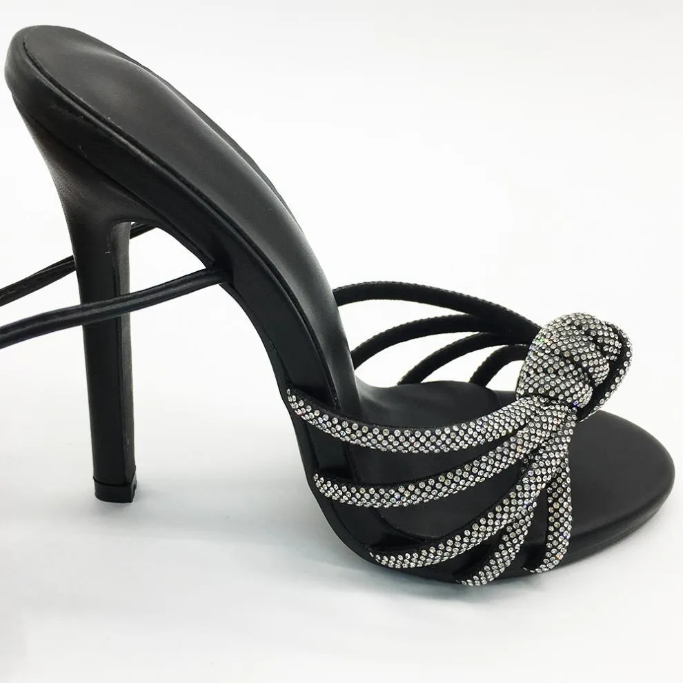 Daisy Rhinestone Strappy Sandals