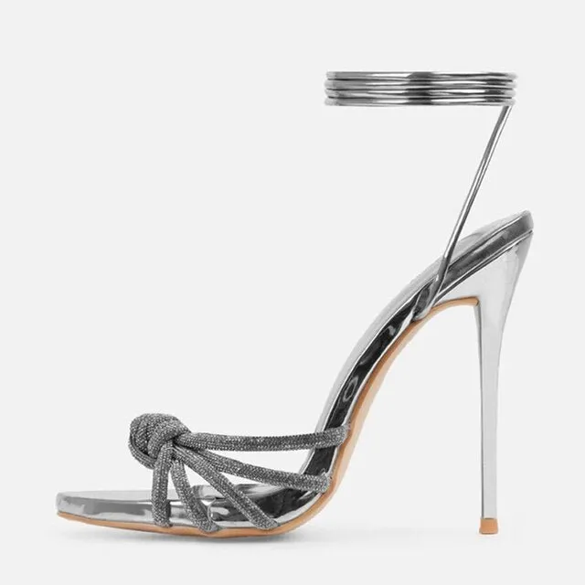 Daisy Rhinestone Strappy Sandals