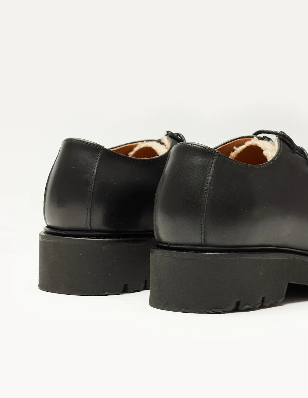 Derbies Deborah - Cuir noir fourré