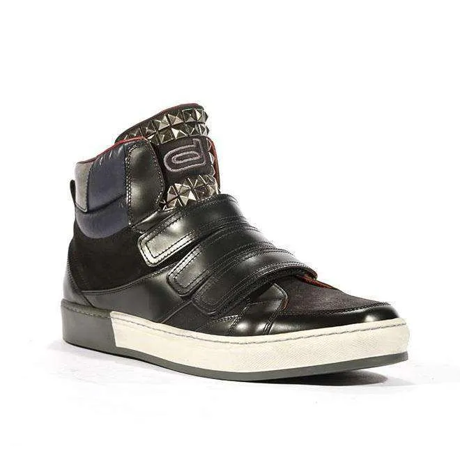 Dico by Corvari Mens Dover Grigio Gray Zippered High-Top Sneakers (COR1015)