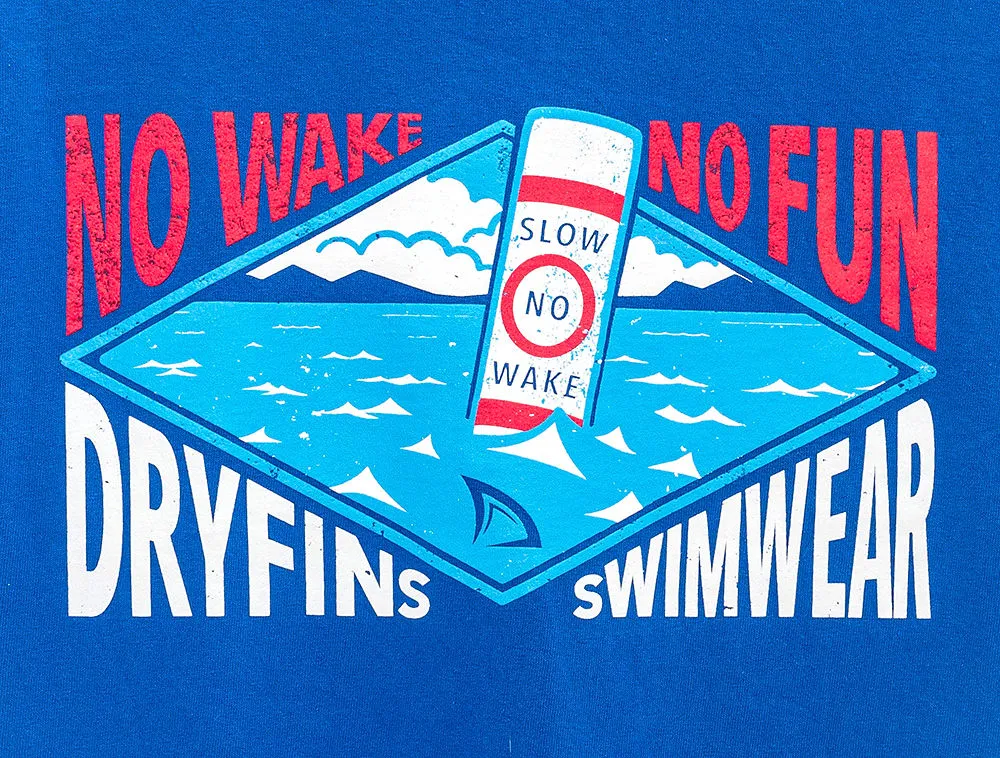 DryFins Adult No Wake T-Shirt Blue