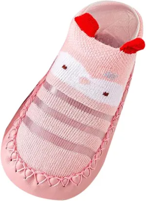 EnJoCho Children Cartoon Shoes for Autumn Infant Toddler Shoes Soft Sole Toddler Shoes Bow Glitter Sequins Non (Pink, 0 Months)