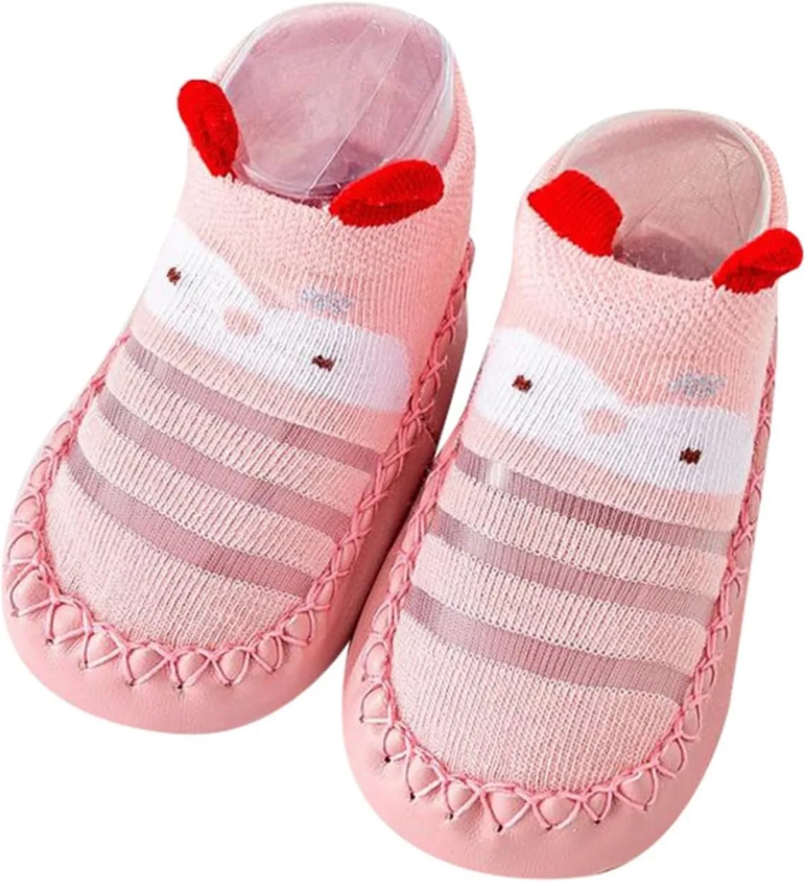EnJoCho Children Cartoon Shoes for Autumn Infant Toddler Shoes Soft Sole Toddler Shoes Bow Glitter Sequins Non (Pink, 0 Months)