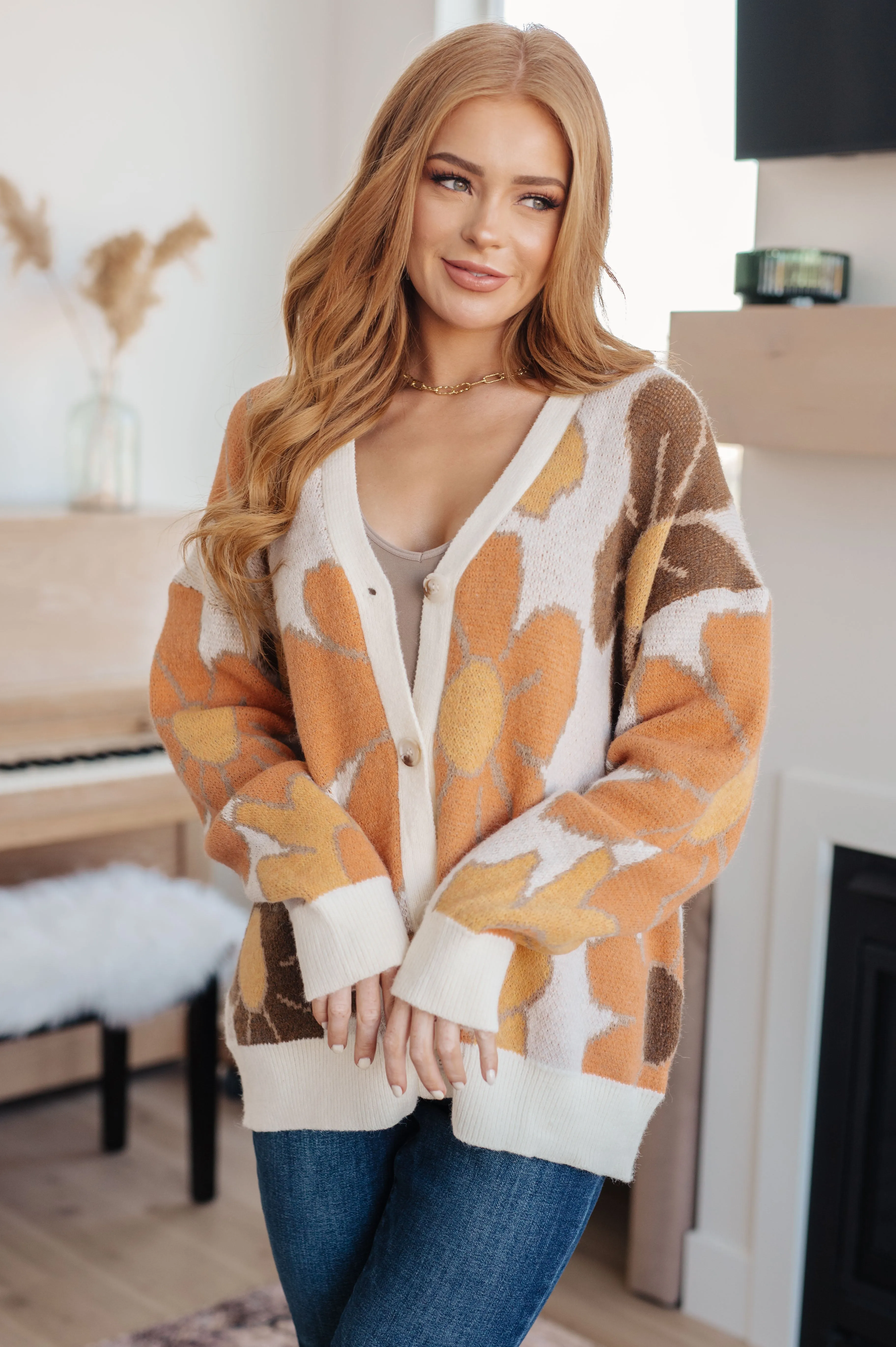 Exquisitely Mod Floral Cardigan by BiBi