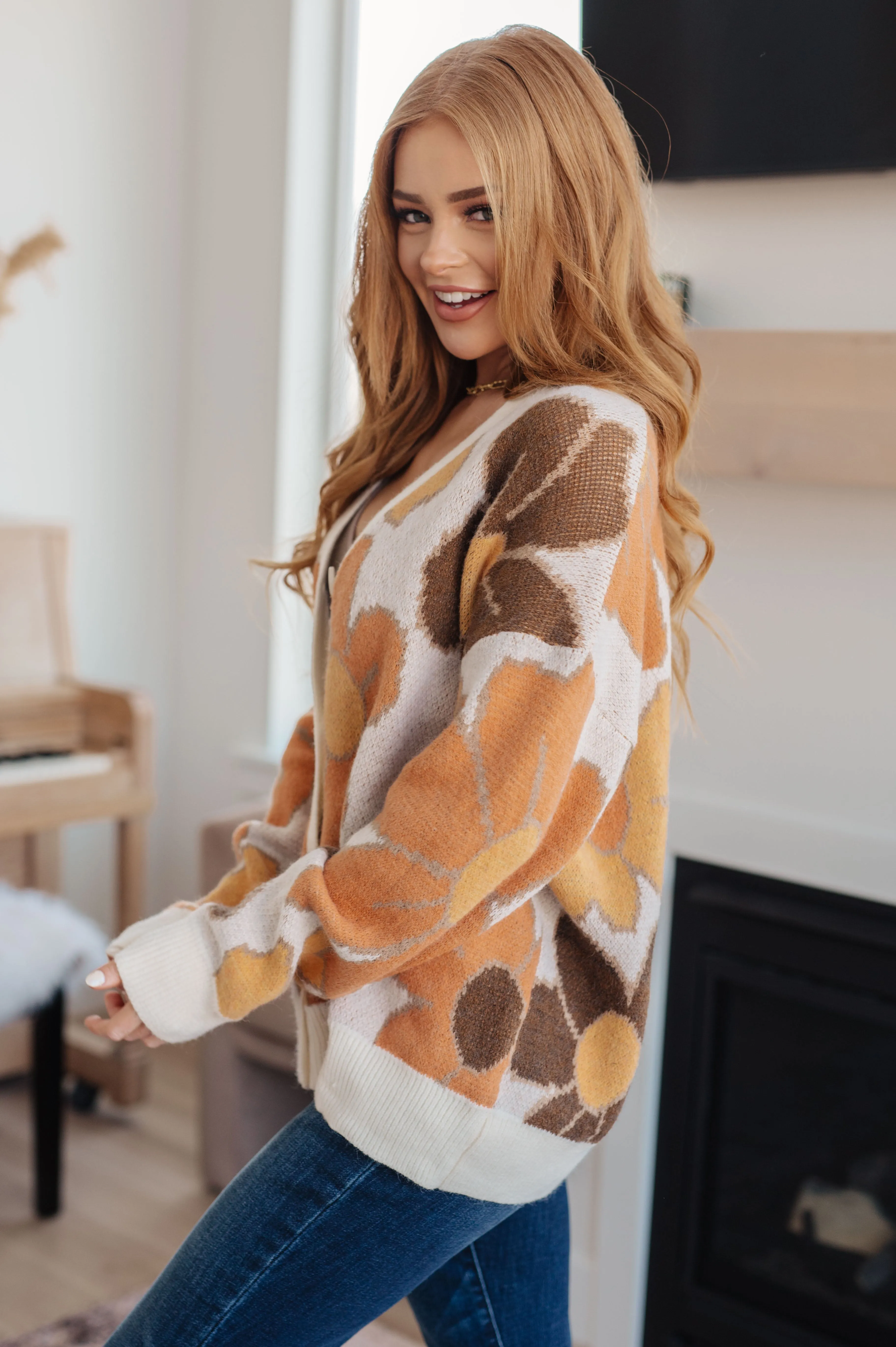 Exquisitely Mod Floral Cardigan by BiBi