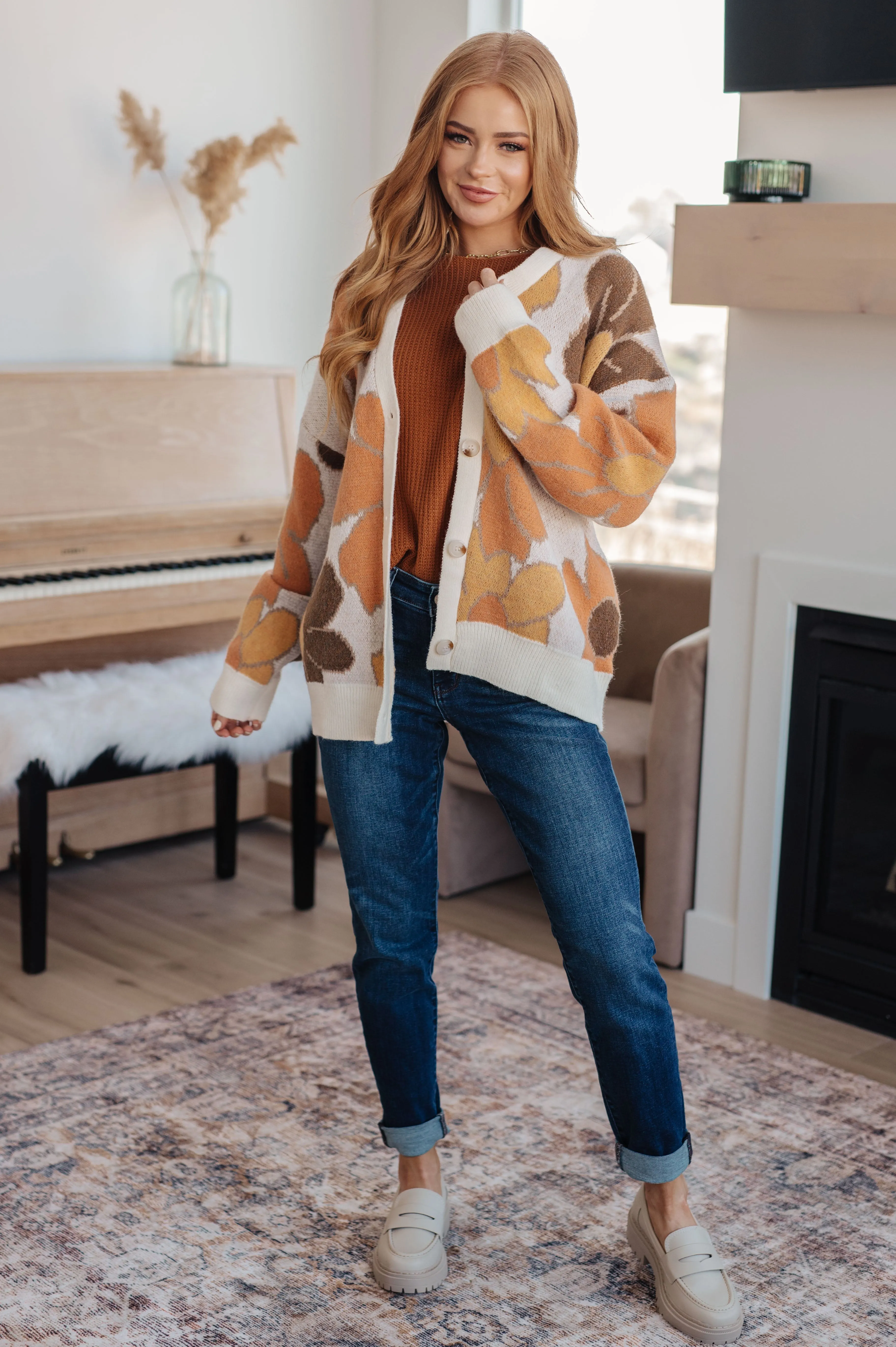 Exquisitely Mod Floral Cardigan by BiBi