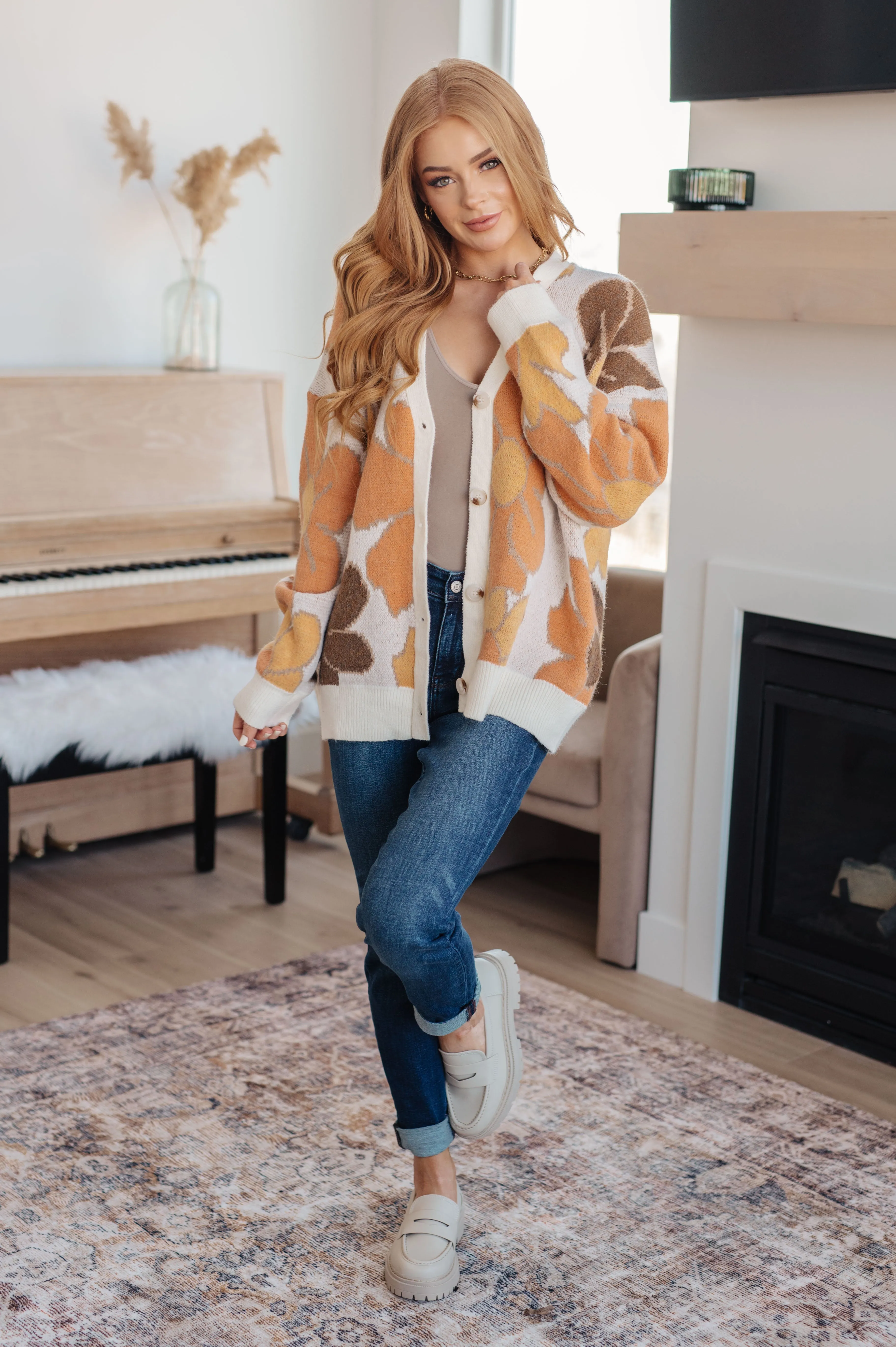 Exquisitely Mod Floral Cardigan by BiBi