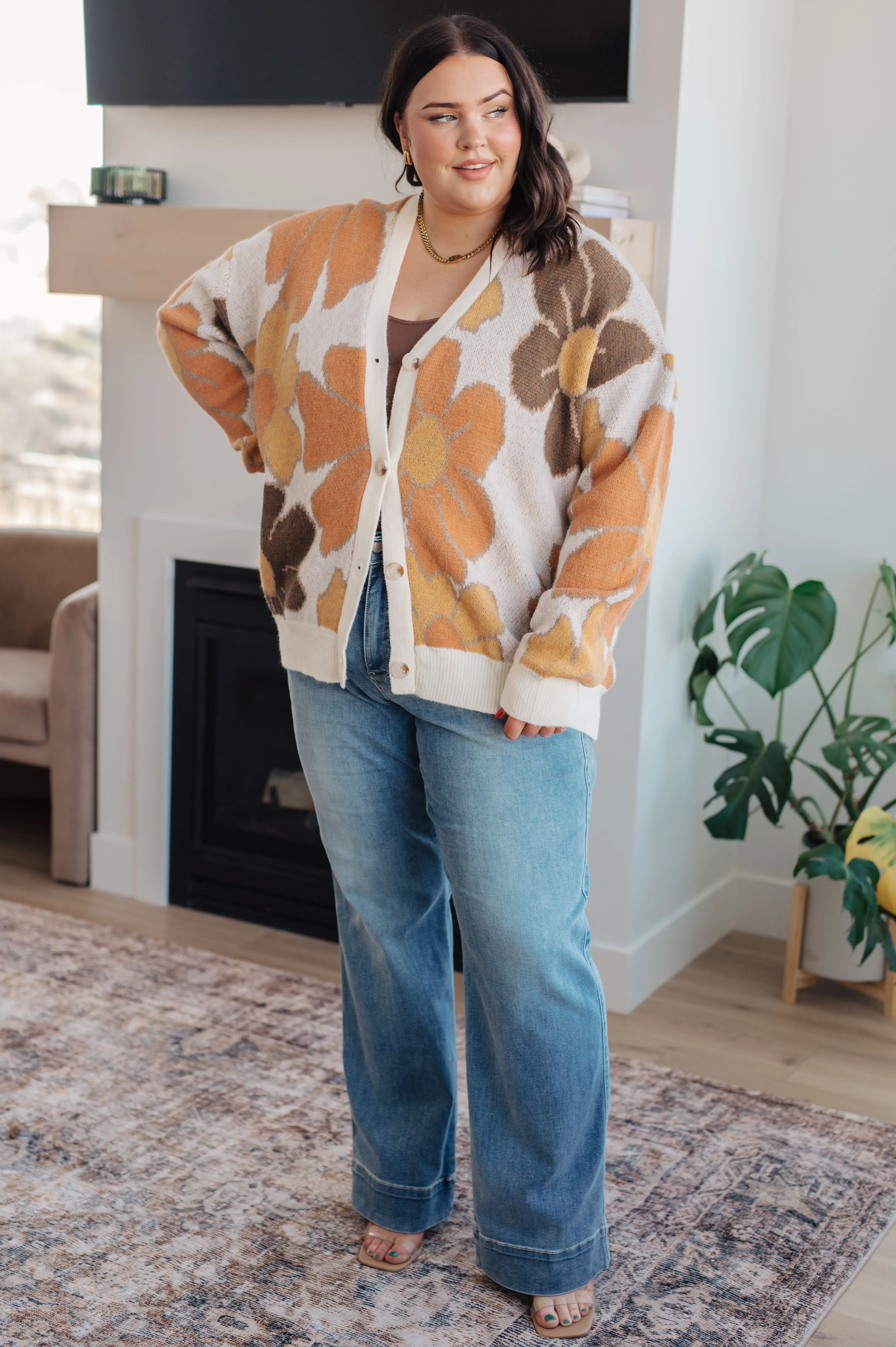 Exquisitely Mod Floral Cardigan by BiBi