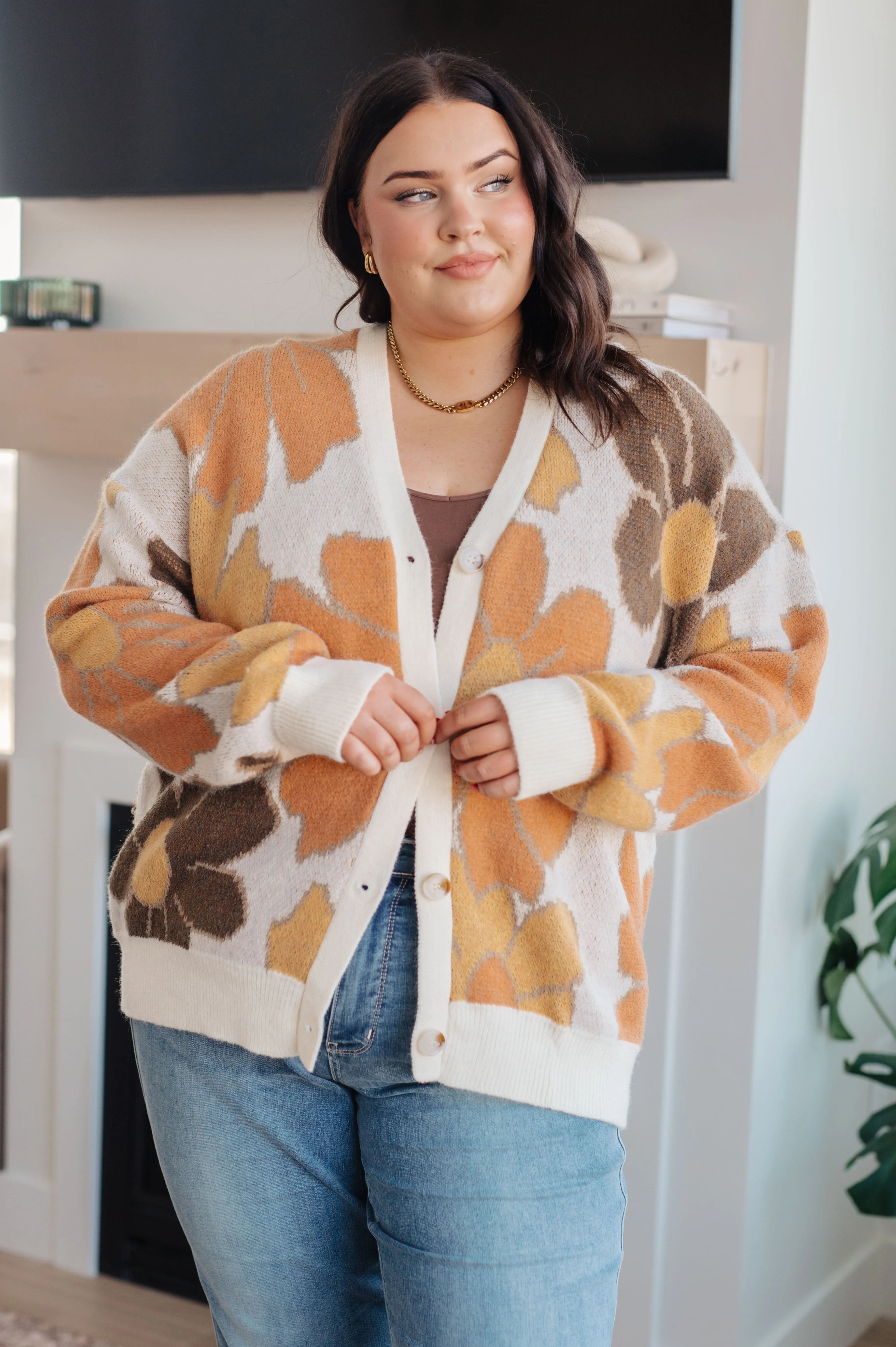 Exquisitely Mod Floral Cardigan by BiBi