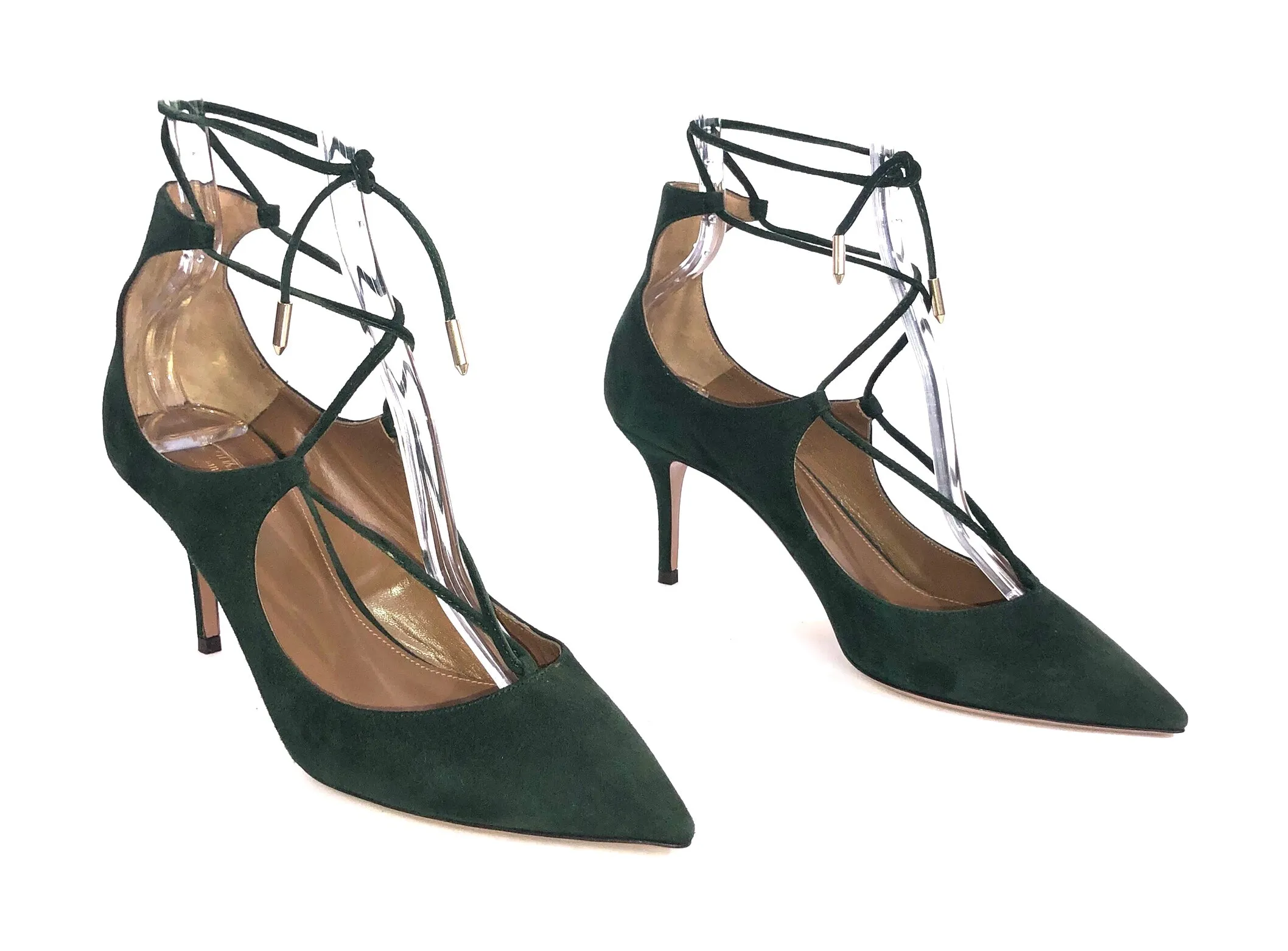 Forest Green Pump | Size US 7.5 - EU 38