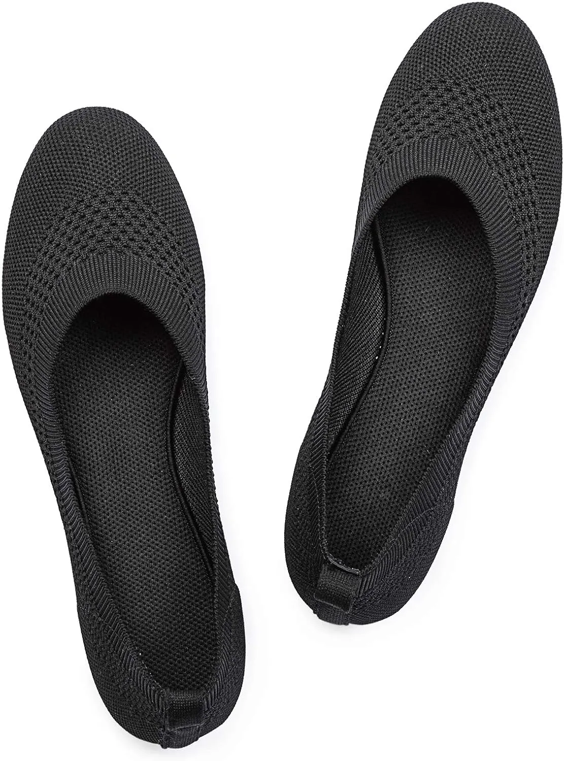 Frank Mully Womens Ballet Flat Shoes Knit Dress Shoes Round Toe Slip On Ballerina Walking Flats Shoes for Woman Low Wedge Comfort Soft