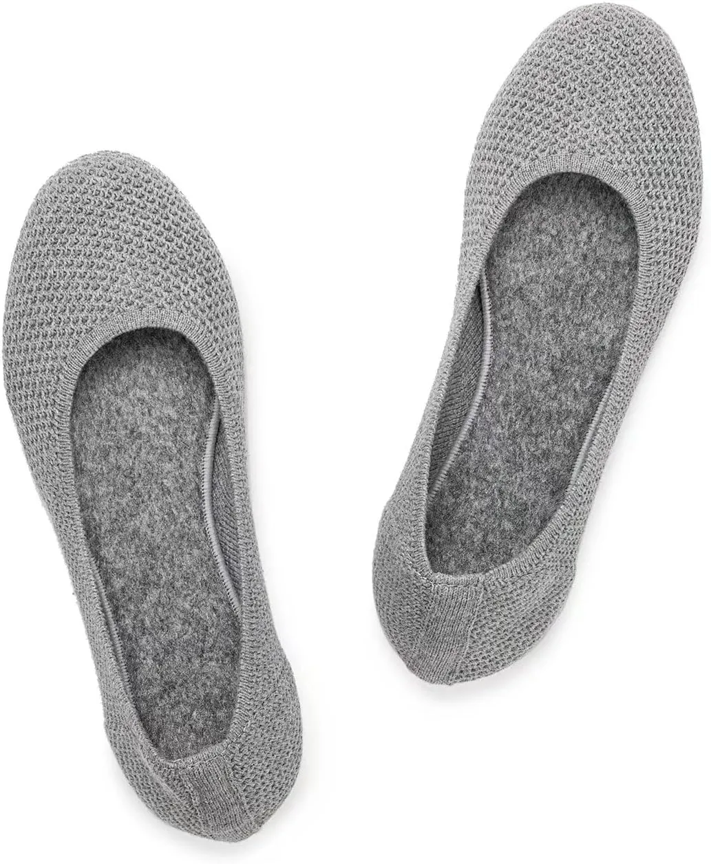 Frank Mully Womens Ballet Flat Shoes Knit Dress Shoes Round Toe Slip On Ballerina Walking Flats Shoes for Woman Low Wedge Comfort Soft