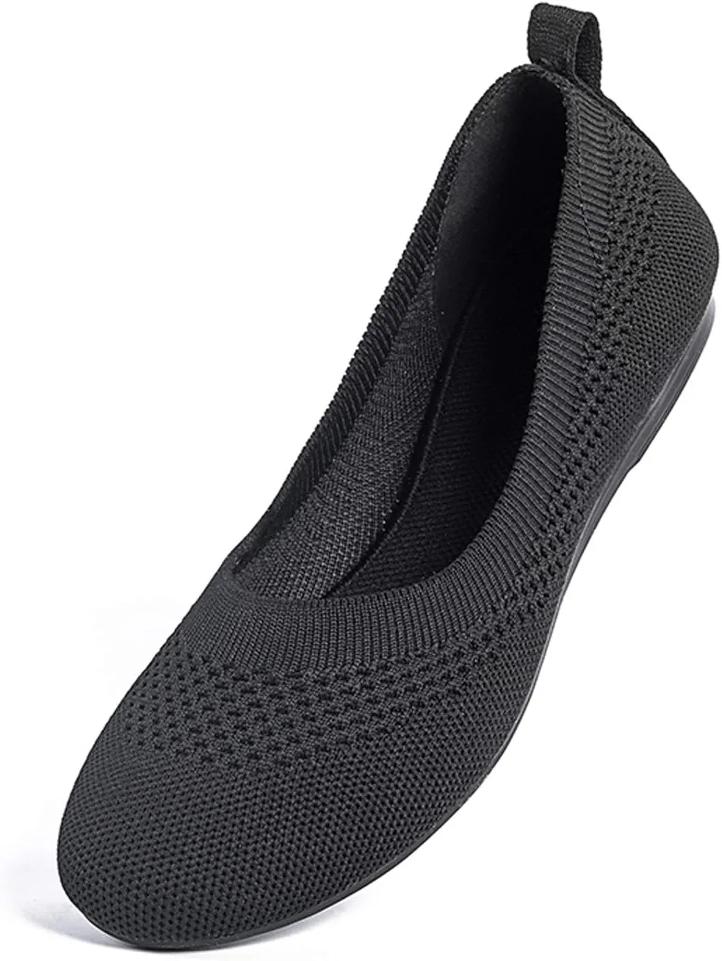 Frank Mully Womens Ballet Flat Shoes Knit Dress Shoes Round Toe Slip On Ballerina Walking Flats Shoes for Woman Low Wedge Comfort Soft