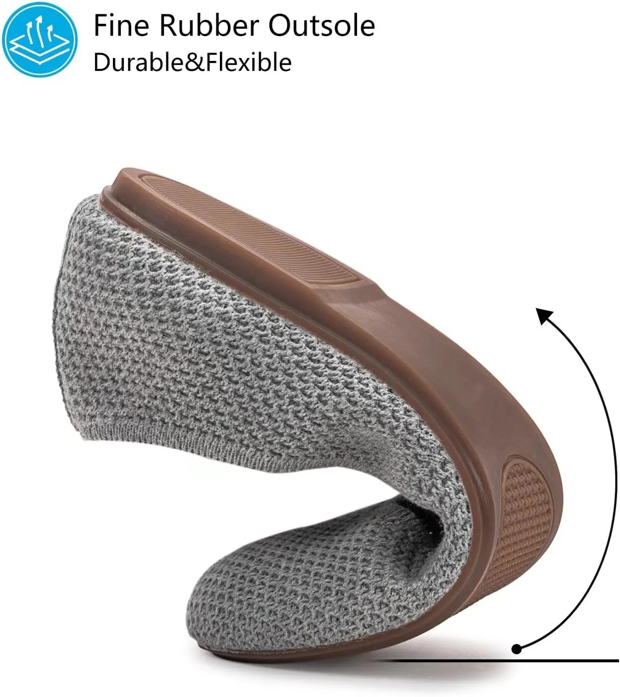 Frank Mully Womens Ballet Flat Shoes Knit Dress Shoes Round Toe Slip On Ballerina Walking Flats Shoes for Woman Low Wedge Comfort Soft